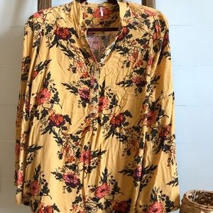 Free People Easy Girl Floral Printed Top